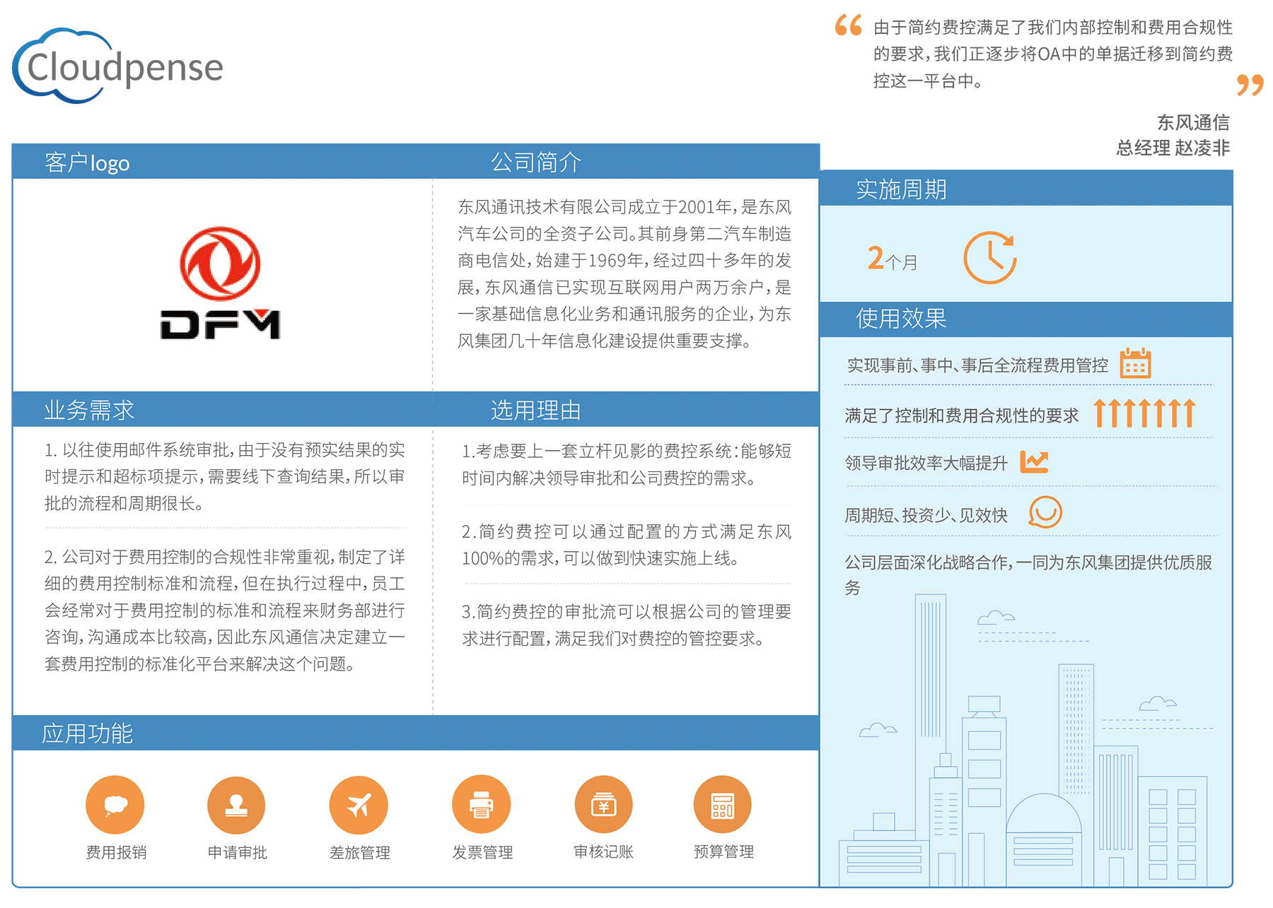 了解简约费控如何为东风通信带来价值